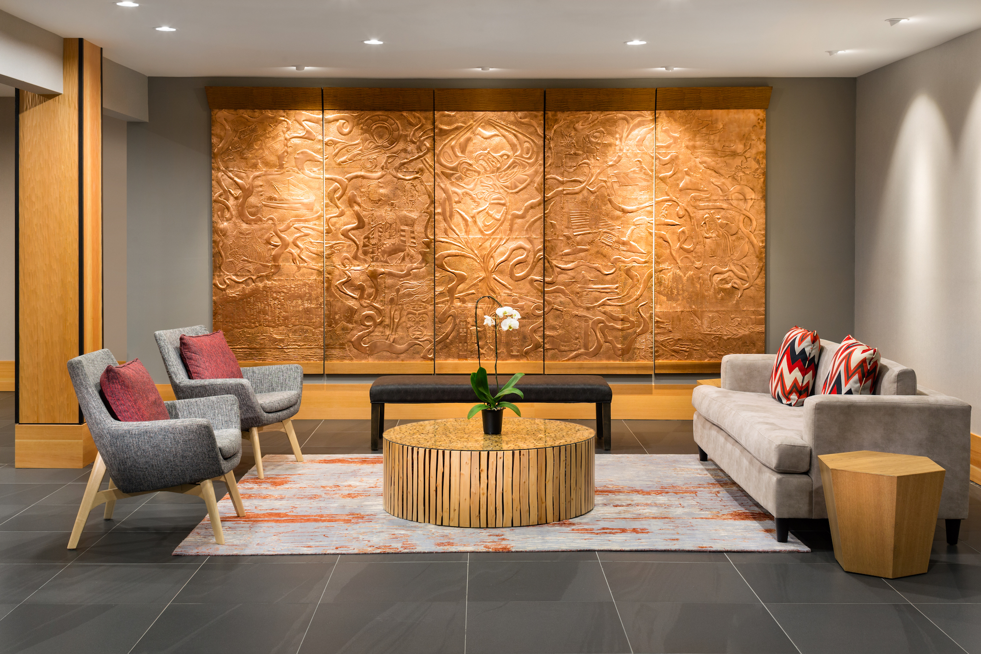 Kwa'lilas Hotel lobby in British Columbia