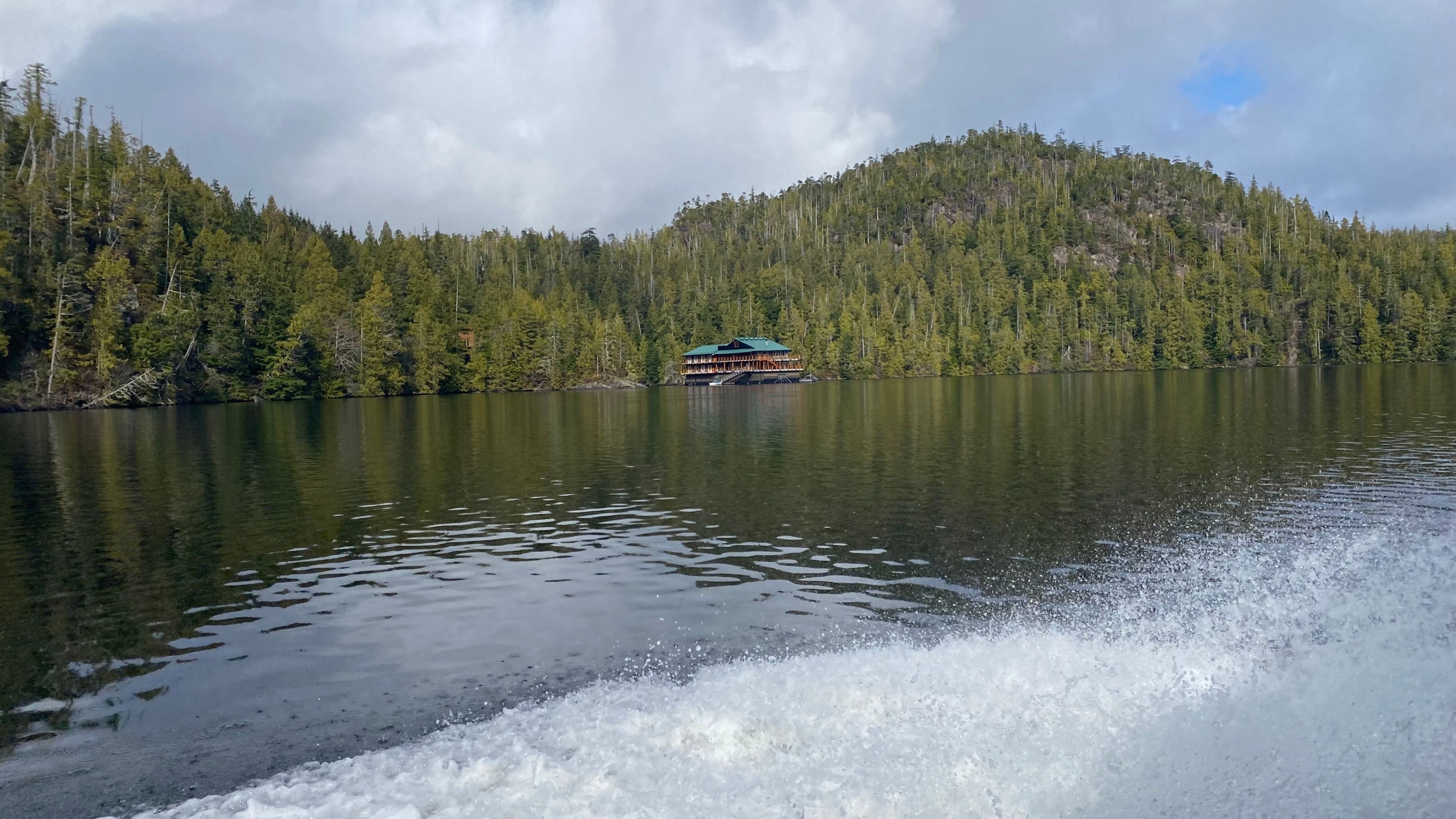 Wahous Wilderness Lodge, nestled in Quait Bay, north of Tofino, BC.