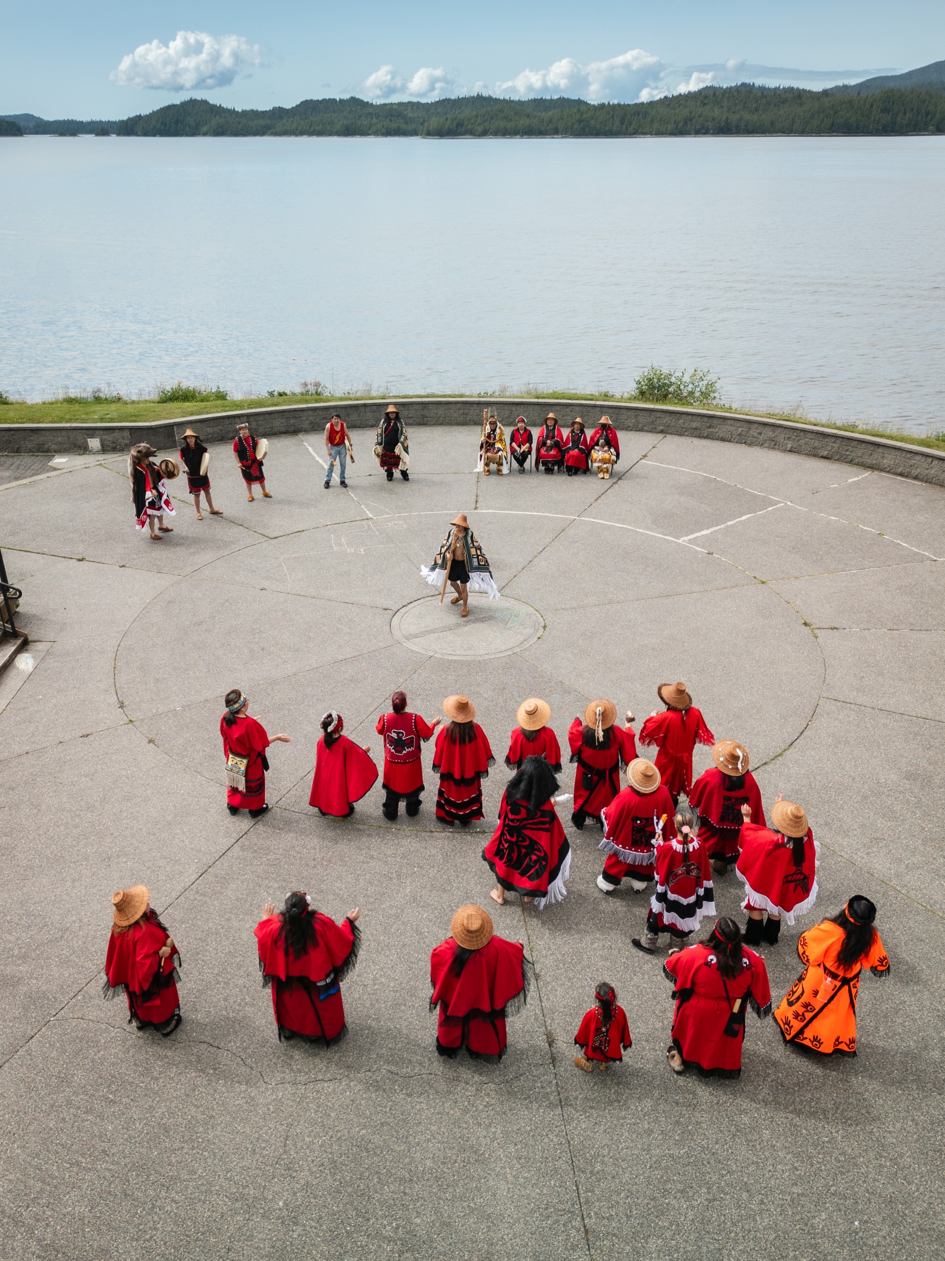 Aerial view of Gitmaxmakay Dancers