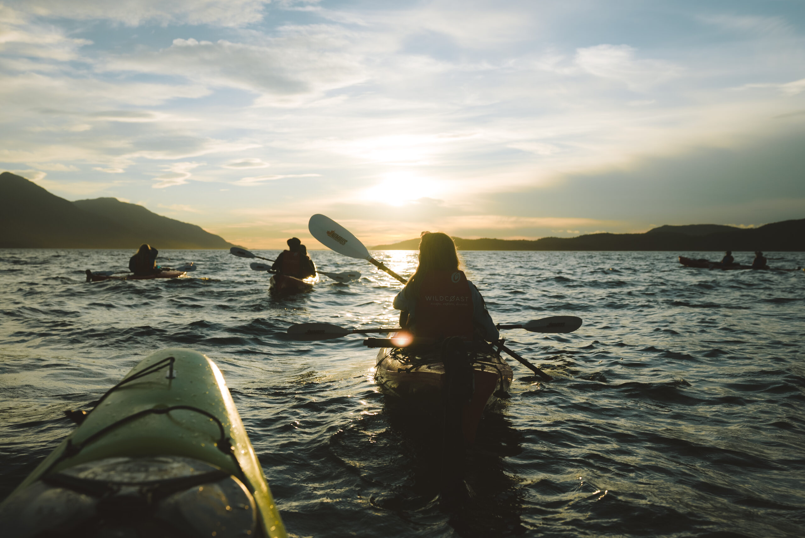 Wildcoast Adventures, kayaking tour expedition at sunset