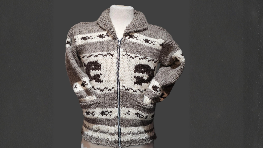 Indigenous Cowichan sweater sold at Tsain-ko Native Gift Shop