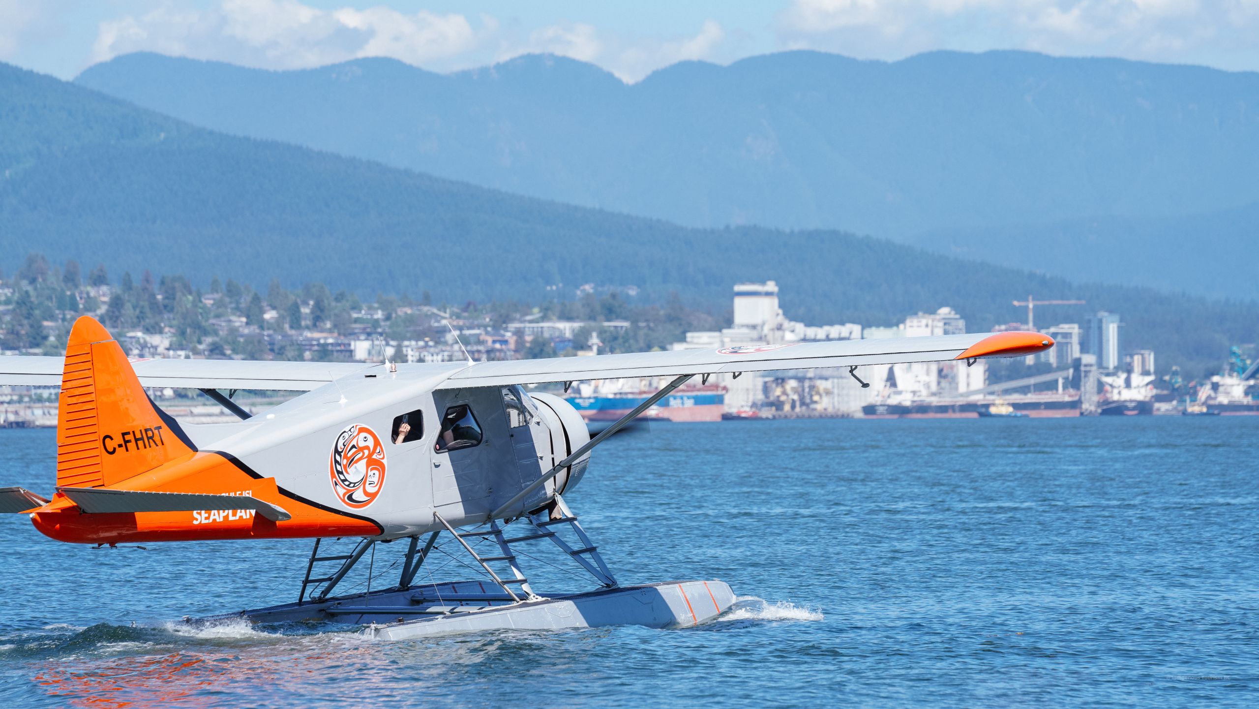 Seaplane on water